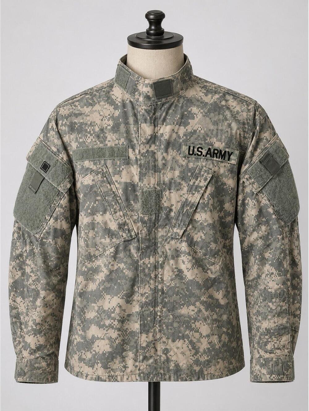US Army ACU Digital Camo Coat Jacket Combat Uniform Digital Size Medium Short